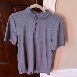 Lululemon Men's Grayish Blue Polo Shirt Sz M (Barely worn)